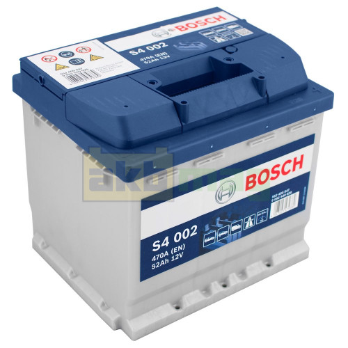 Автомобильный аккумулятор Bosch 52Ah 470A S4 002 0092S40020