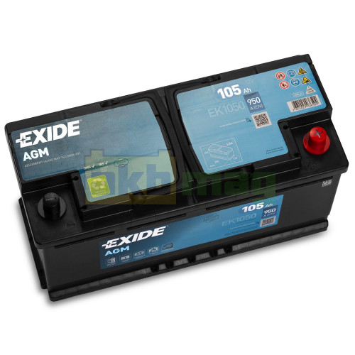 Автомобильный аккумулятор Exide 105Ah 950A Start-Stop AGM EK1050