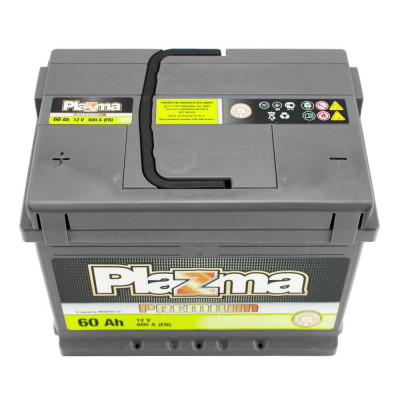 Автомобильный аккумулятор Plazma 60Ah 600A Premium
