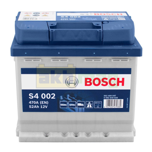 Автомобильный аккумулятор Bosch 52Ah 470A S4 002 0092S40020