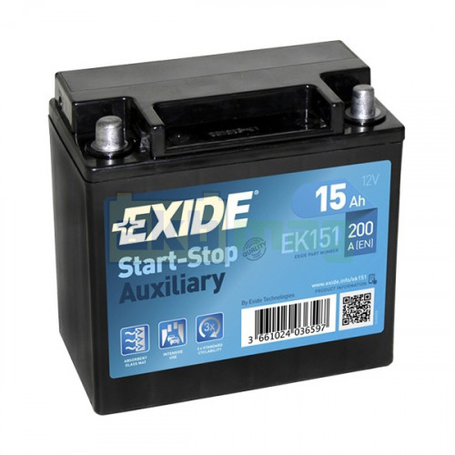 Дополнительный аккумулятор Exide 15Ah EK151