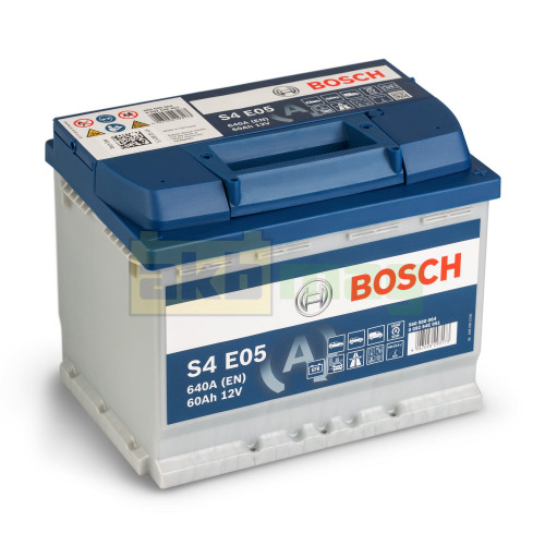 Автомобильный аккумулятор Bosch 60Ah 640A S4 E05 EFB 0092S4E051