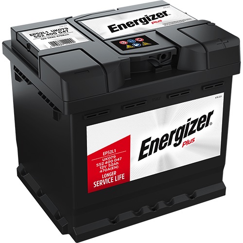 Автомобильный аккумулятор Energizer 52Ah 470A Plus EP52L1