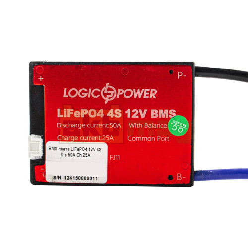 Плата BMS LogicPower LiFePO4 12V 4S 50A/25A LP12415