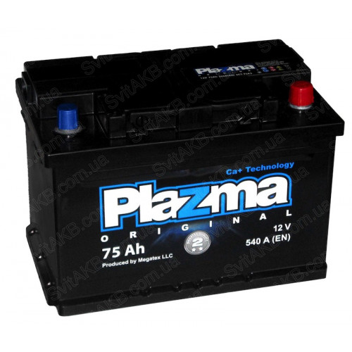 Автомобильный аккумулятор Plazma 75Ah 540A Original