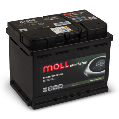Автомобильный аккумулятор Moll 60Ah 640A EFB 82060