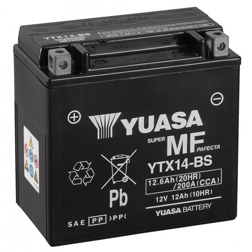 Мото аккумулятор Yuasa 12,6Ah YTX14-BS