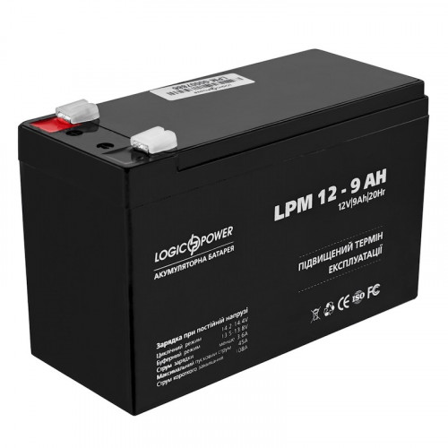 Акумулятор LogicPower 12V 9Ah LPM12-9