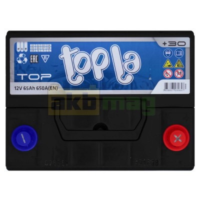 Автомобильный аккумулятор Topla 65Ah 650A TOP Japan L