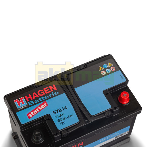 Автомобильный аккумулятор Hagen 78Ah 680A Starter 57844