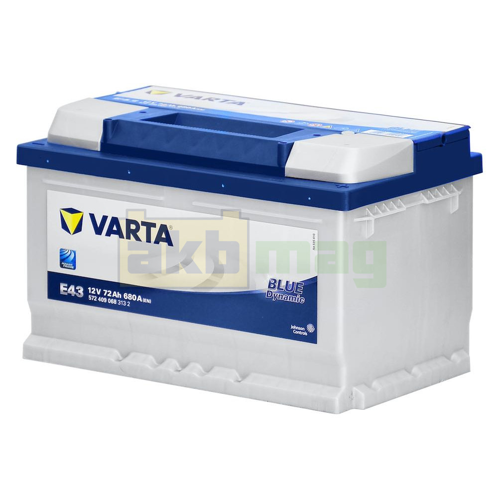 Autobaterie VARTA BLUE dynamic 12V, 72Ah, 680A, E43 —