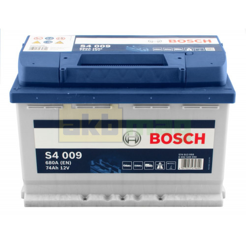 Автомобильный аккумулятор Bosch 74Ah 680A S4 009 0092S40090