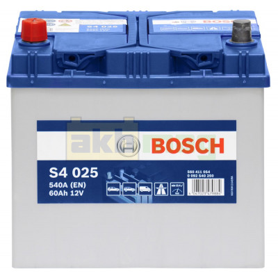 Автомобильный аккумулятор Bosch 60Ah 540A S4 025 0092S40250