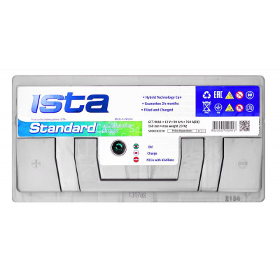 Автомобильный аккумулятор Ista 90Ah 760A Standard R
