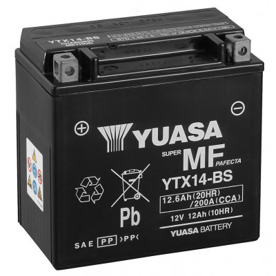 Мото аккумулятор Yuasa 12,6Ah YTX14-BS
