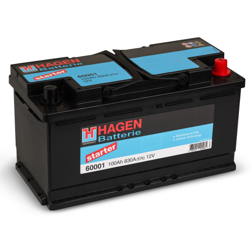 Автомобільний акумулятор Hagen 100Ah 830A Starter 60001