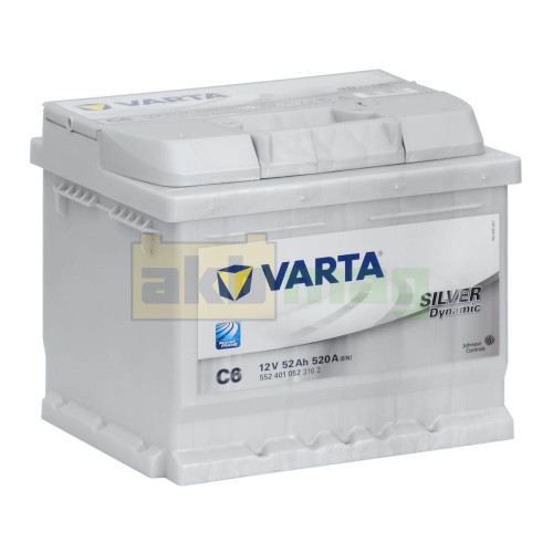 Автомобильный аккумулятор Varta 52Ah 520A C6 Silver Dynamic