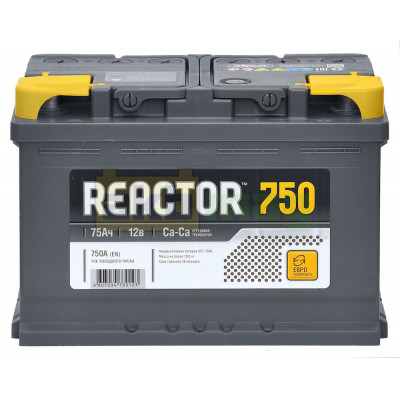 Автомобильный аккумулятор Reactor 75Ah 750A