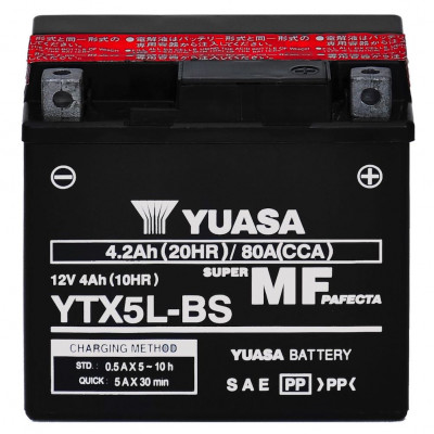 Мото аккумулятор Yuasa 4Ah YTX5L-BS