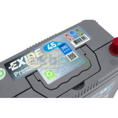 Автомобильный аккумулятор Exide 45Ah 390A Premium EA456