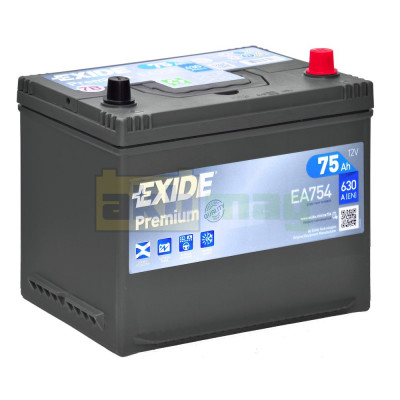 Автомобильный аккумулятор Exide 6СТ-75 Premium EA754