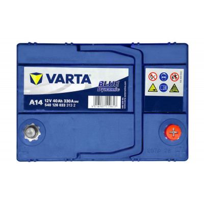 Автомобильный аккумулятор Varta 40Ah 330A A14 Blue Dynamic