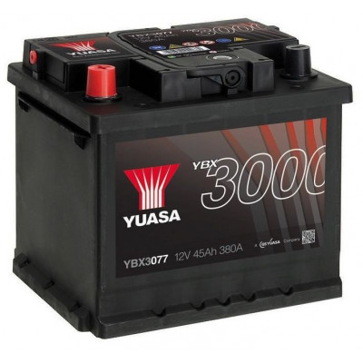 Автомобильный аккумулятор Yuasa 45Ah 380A SMF YBX3077