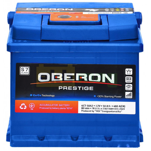 Автомобильный аккумулятор Oberon 6СТ-50 Prestige