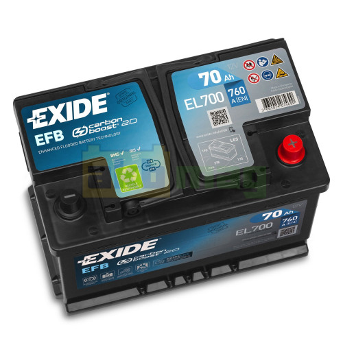 Автомобільний акумулятор Exide 70Ah 720A Start-Stop EFB EL700