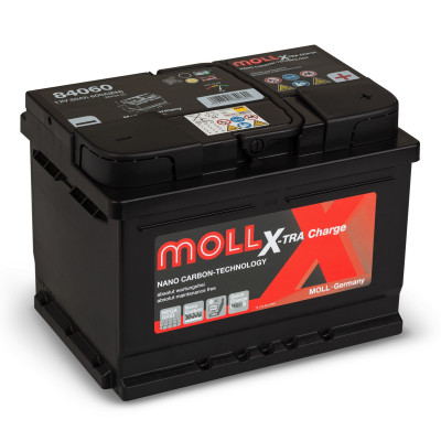 Автомобильный аккумулятор Moll 60Ah 600A X-tra Charge 84060