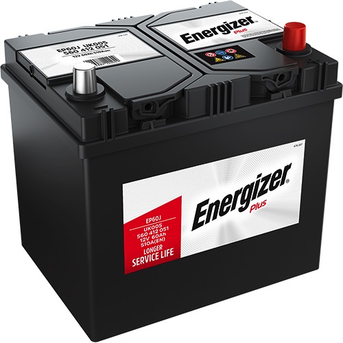 Автомобильный аккумулятор Energizer 60Ah 510A Plus EP60J