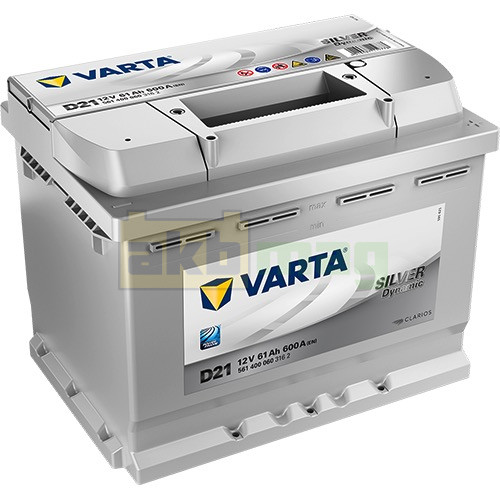 Автомобильный аккумулятор Varta 61Ah 600A D21 Silver Dynamic