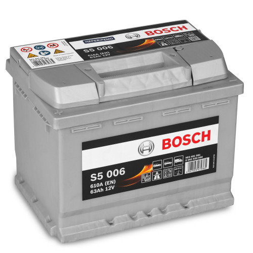 Автомобильный аккумулятор Bosch 63Ah 610A S5 006 0092S50060