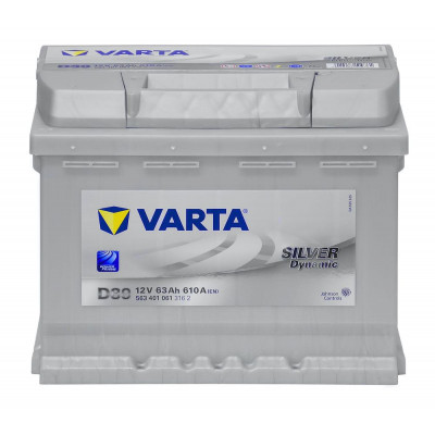 Автомобільний акумулятор Varta 63Ah 610A D39 Silver Dynamic