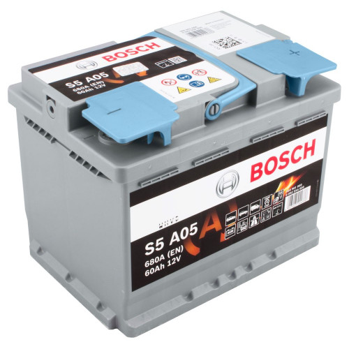 Автомобільний акумулятор Bosch 60Ah 680A S5 A05 AGM 0092S5A050