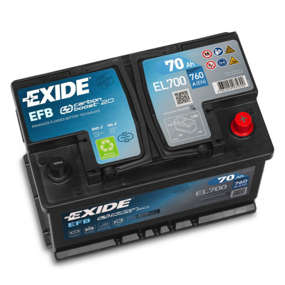 Автомобильный аккумулятор Exide 70Ah 720A Start-Stop EFB EL700