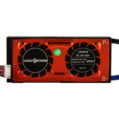 Плата BMS LogicPower LiFePO4 24V 8S 80A LP11467