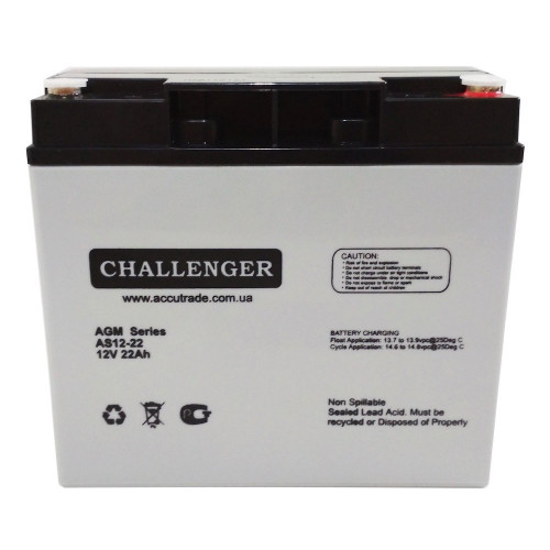 Аккумулятор Challenger 12V 22Ah AS12-22