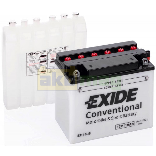 Мото акумулятор Exide 6СТ-19 EB16-B