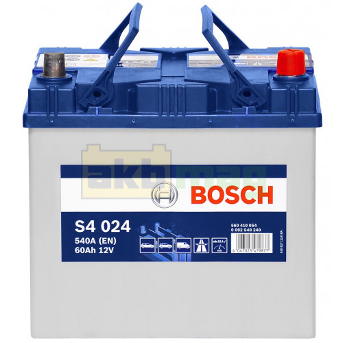 Автомобильный аккумулятор Bosch 60Ah 540A S4 024 0092S40240