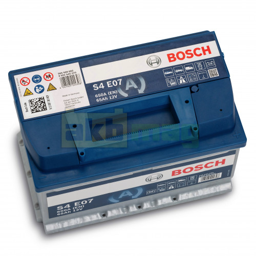 Автомобильный аккумулятор Bosch 65Ah 650A S4 E07 EFB 0092S4E070