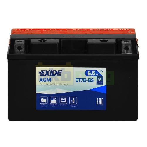 Мото аккумулятор Exide 6,5Ah ET7B-BS