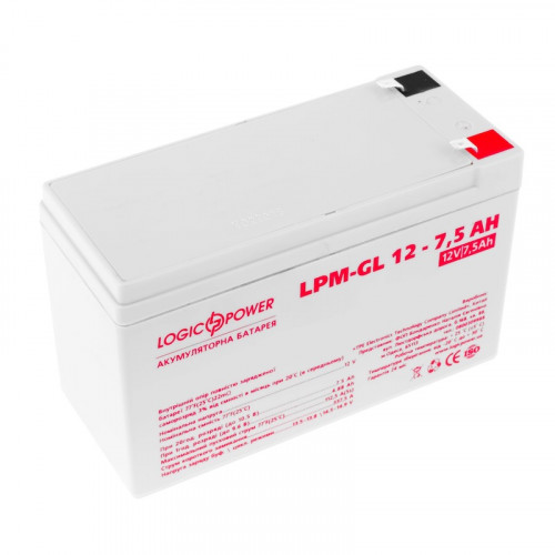 Аккумулятор LogicPower 12V 7,5Ah LPM-GL12-7,5