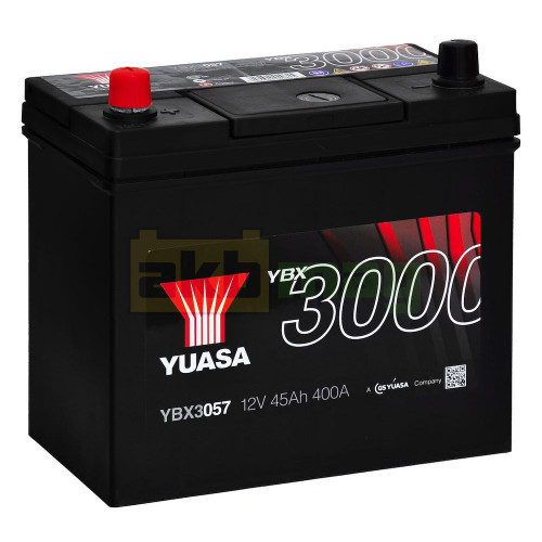 Автомобильный аккумулятор Yuasa 45Ah 400A SMF YBX3057