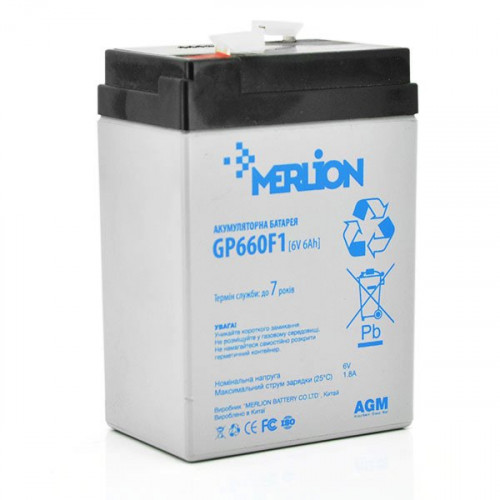 Аккумулятор Merlion 6V 6Ah GP660F1