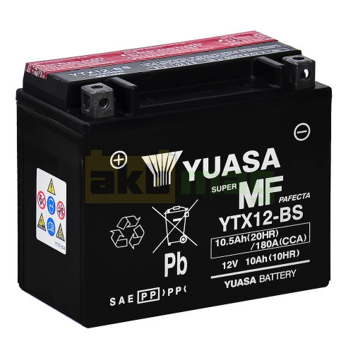 Мото акумулятор Yuasa 10,5Ah YTX12-BS