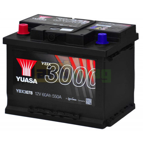 Автомобильный аккумулятор Yuasa 60Ah 550A SMF YBX3078