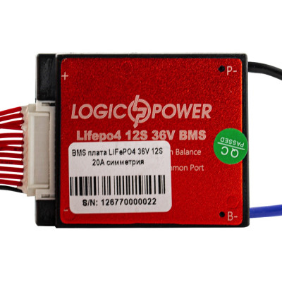 Плата BMS LogicPower LiFePO4 36V 12S 20A LP12677