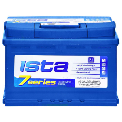 Автомобильный аккумулятор Ista 74Ah 720A 7-Series