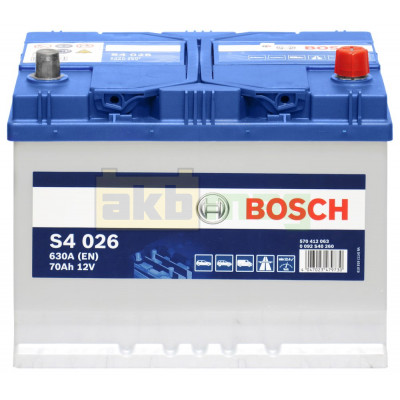 Автомобильный аккумулятор Bosch 70Ah 630A S4 026 0092S40260